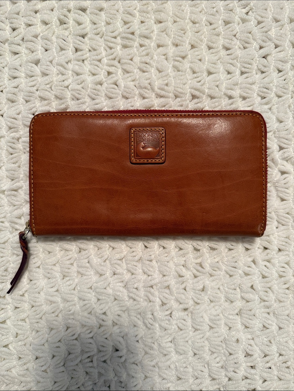 Dooney & Bourke Brown Zip-Around Leather Wallet